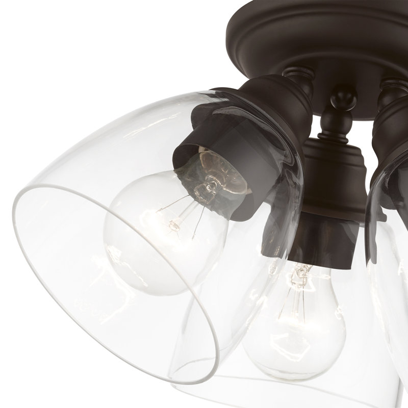 Gunnbjorn 3-Light 14.25" Semi Flush Mount, Bronze