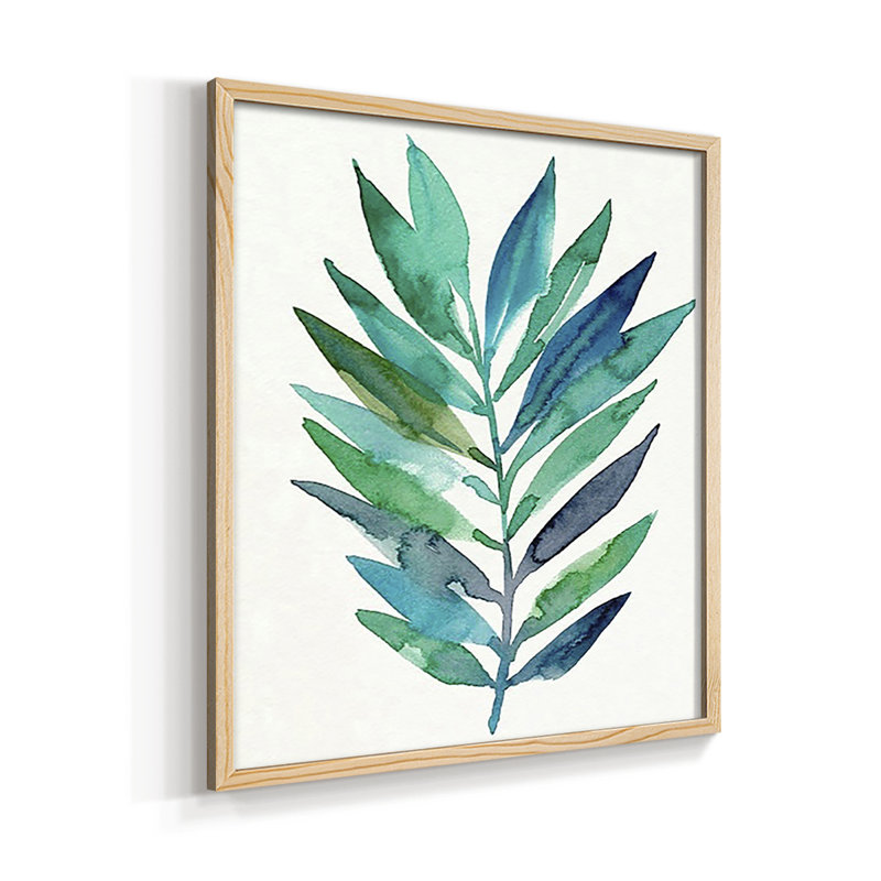 Palm Frond Flow I Framed Print - Set of 4, Gold, 10" H x 32" W