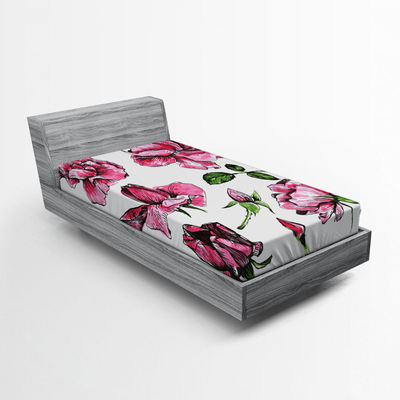 Drap-housse floral floral/fleur, Drap-housse simple TG