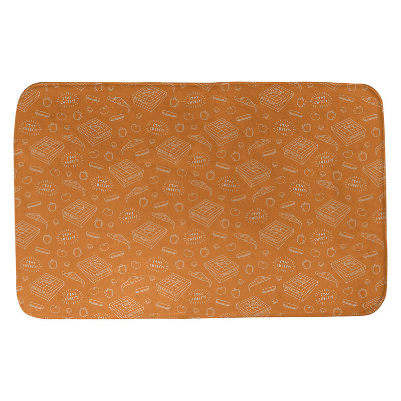 Tapis pour salle de bain Avicia, l 21 po x L 34 po, Orange