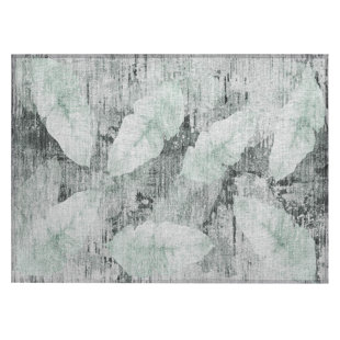 Machine Washable Indoor/Outdoor Arline ACN2172 Floral Rug