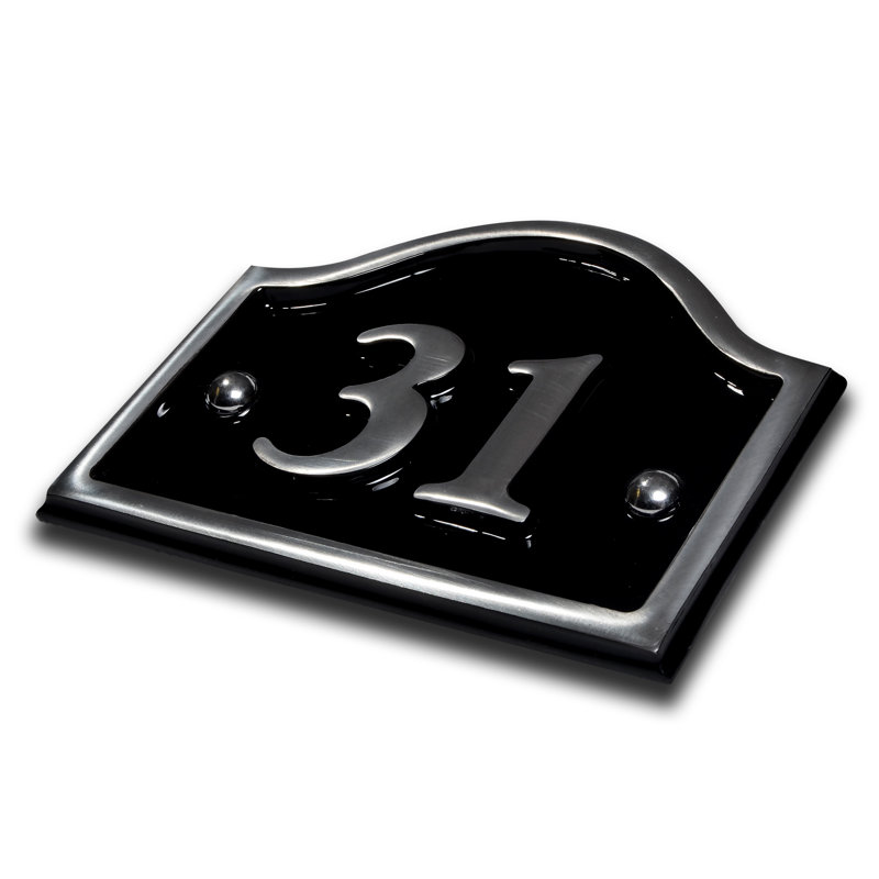 Jaclynn 11.5cm H Reflective Metal House Number, 31