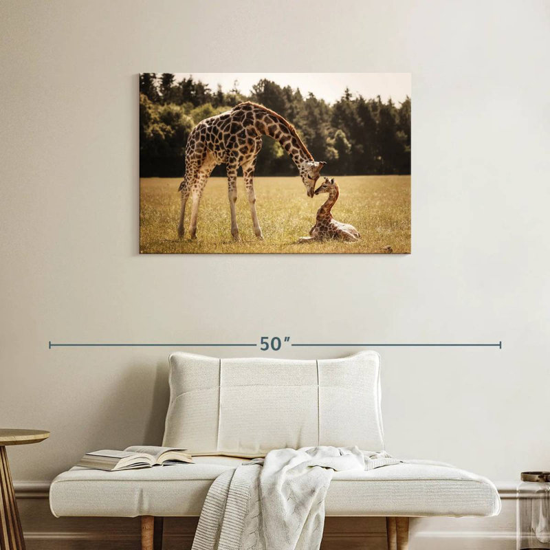 Brampt Loving Giraffes, 24" H x 36" W