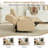 Loveseat Recliner with Flip-Top Storage Console, Manual Double Reclining Sofa with Pockets, Cup Holders, and Pillows-708433061