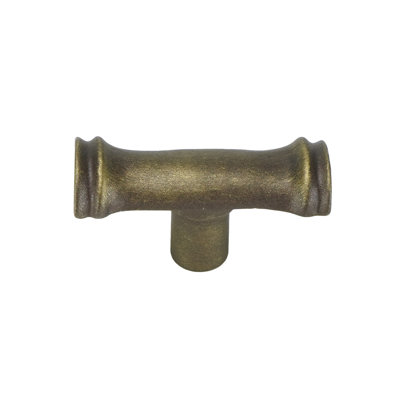 Bouton de bambou en bambou en laiton antique