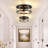 2-Pack Industrial Flush Mount Ceiling Light Fixture, 2-Light Black Metal Flush Mount Ceiling Light(Bulb Not Included)-1275895416