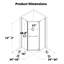 Rotating Shower Door, 34.75“ X 72” Frameless New Angle Rotating Shower Enclosure, Matte White