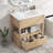 30" Bathroom Vanity With Sink Top, Bathroom Cabinet With Open Storage Shelf And Two Drawers, One Package-105978308