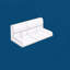 Comptoir de laveuse-sécheuse avec rebord, organisateur à double couche pour le rangement du linge, 54 po-744116429