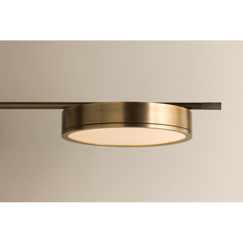 Patina Brass Swing Arm Plug-In Wall Sconce with White Linen Shade