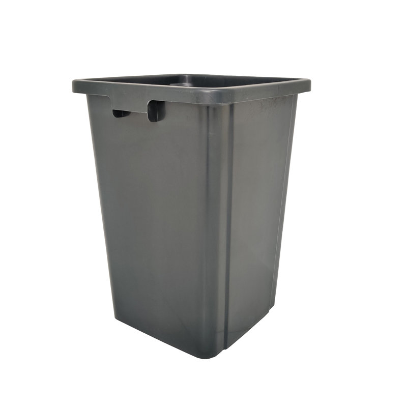 Fixturedisplays® 26 Gallon Square Grey Trash Can Garbage Waste Bin Container Heavy Duty Receptacle 18.6X18.5X25.8"