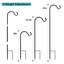 Premium Metal Shepherds Hooks, Height Adjustable Bird Feeder Hanger, Hanging Basket Hooks 37” Inch Tall Hanging Plant Hooks (4PK)-459378420