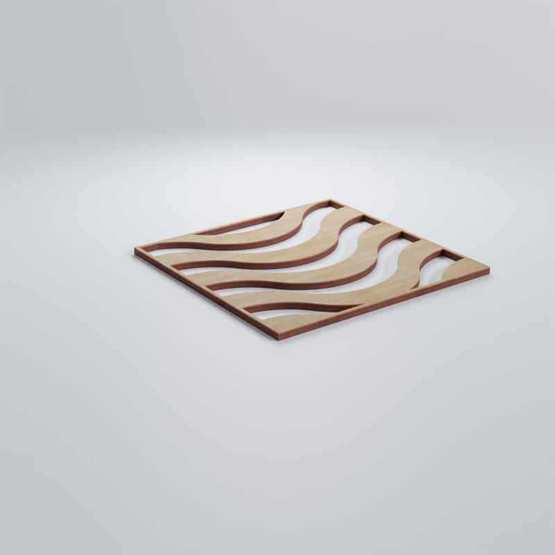 Panneaux muraux décoratifs en bois Parker, Bouleau, H 7,375 po x l 7,375 po x P 0,25 po