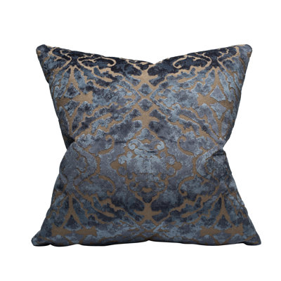 Porcelain Damask Reversible Throw Pillow
