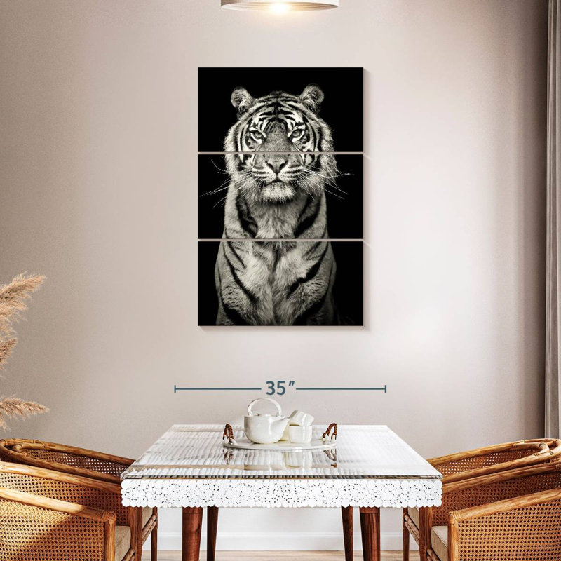 Brampt Powerful Tiger Portrait, 65" H x 42" W