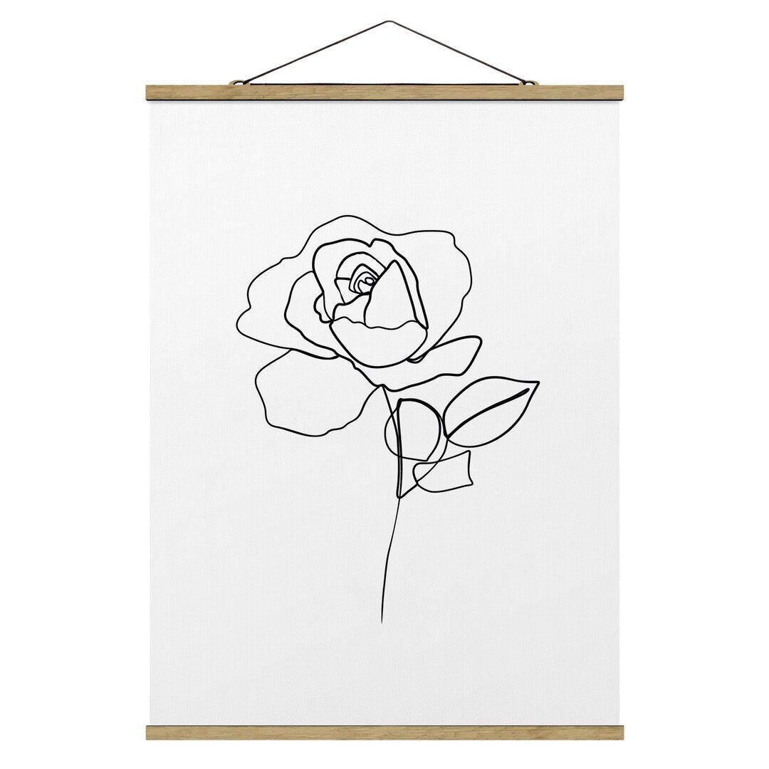 Poster Line Art Rose