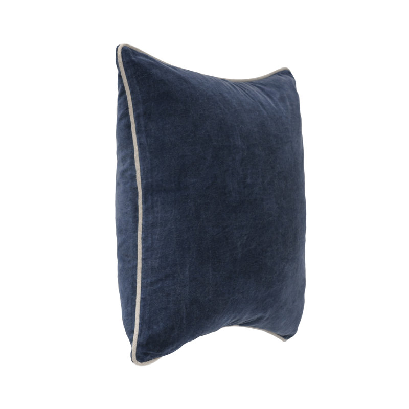 Goodall Reversible Throw Pillow, Navy, Square 22"