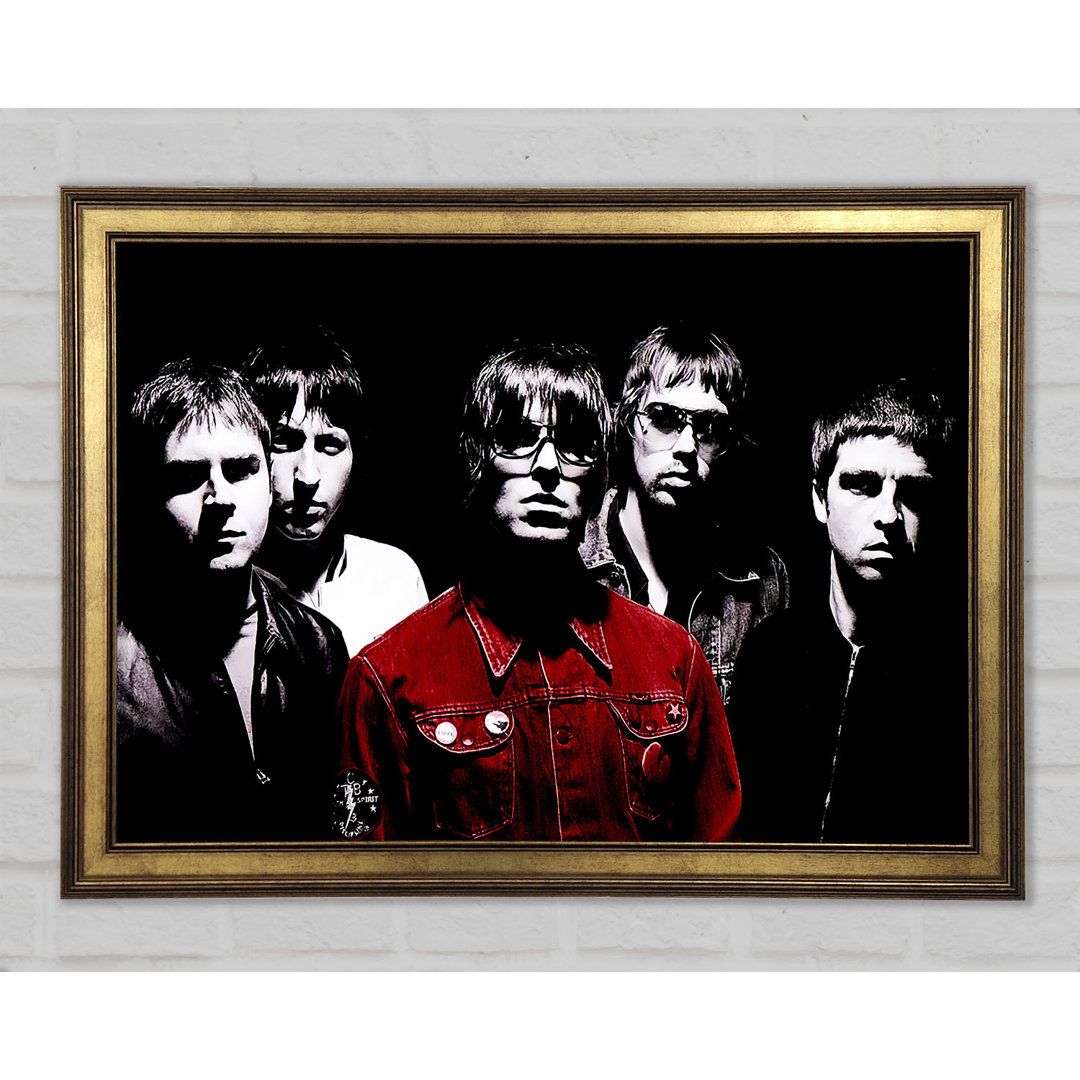 Oasis Liam Roter Mantel B N W - Druck