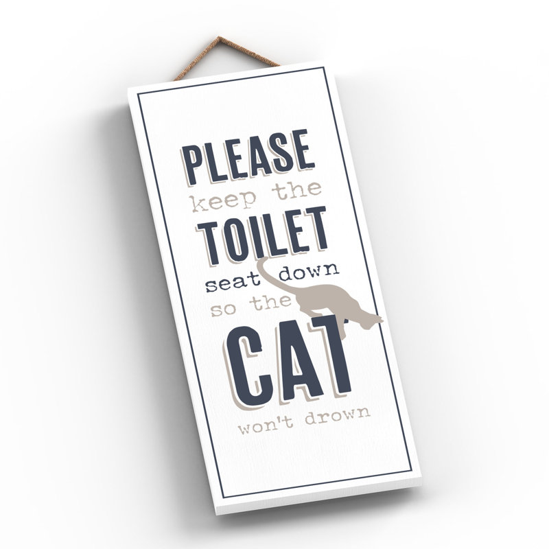 Vivid Squid Wholesale Keep The Toilet Seat Down - No Frame Print on Wood