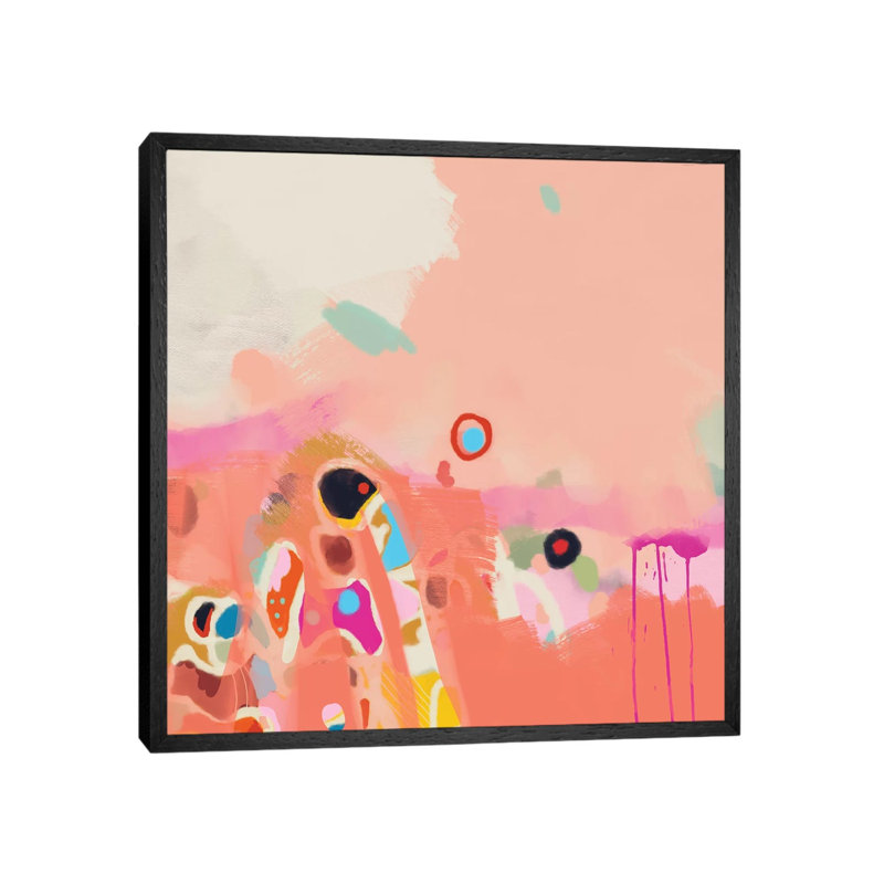 Coral Summer by Ana Rut Bré - Gallery-Wrapped Canvas Giclée on Canvas, Black Floater Framed, 45.72 cm H x 45.72 cm W