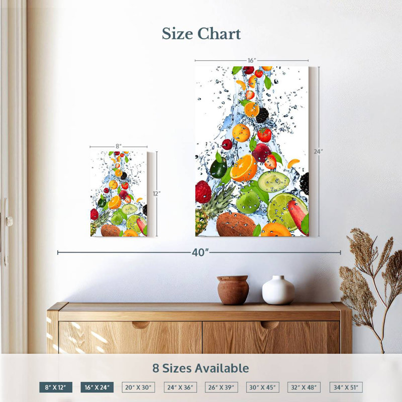 Yarlin Fruit Water Splash, H 12 po x l 8 po
