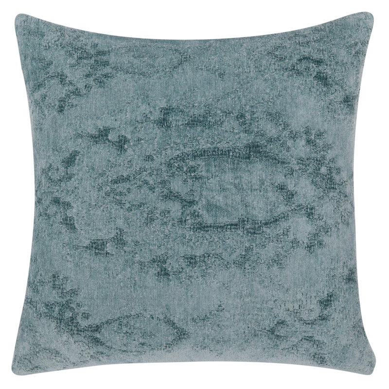 Antique Elegance Square Pillow Cover, Blue/Teal Abstract