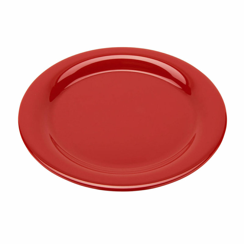 Assiette plate de qualité commerciale GET NP-10-CR, 10,5 po, canneberge (ensemble de 12)