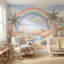 Papier peint arc-en-ciel avec palmiers-1128791556-1128791567