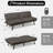 George Oliver 70" Convertible Futon Sofa Bed With Adjustable Backrest-395850671
