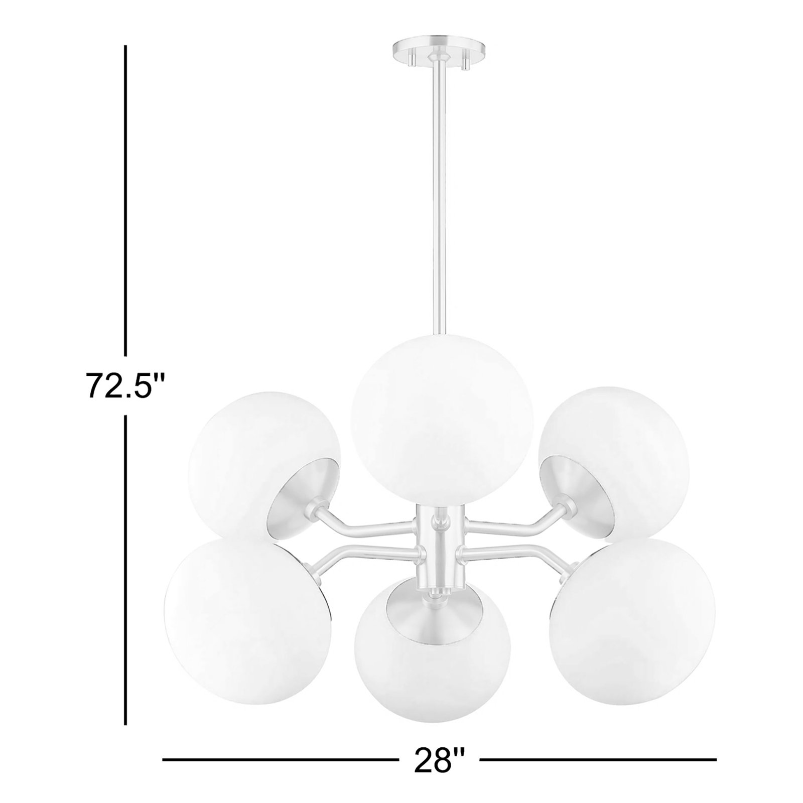 Alex 6 - Light Sputnik Chandelier, Aged Brass