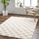 Molly Checkered Machine Woven Polypropylene Area Rug in Cream/Light Beige
