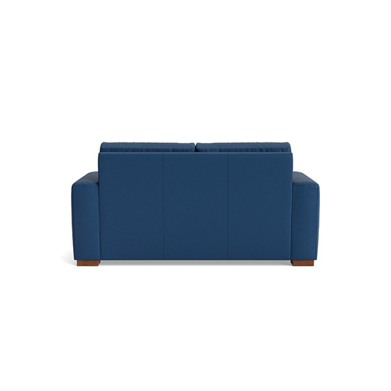 Couch Potato Leather Loveseat (70"), Leather - Deep Blue