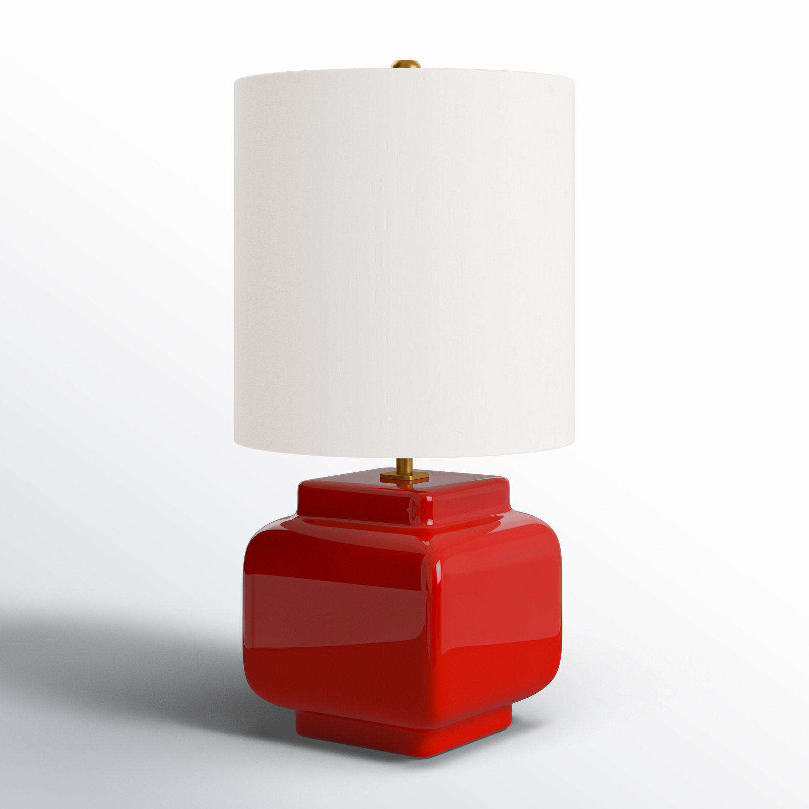 Ceramic Table Lamp, Red