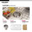 Évier de cuisine à un trou en acier inoxydable à un trou avec crépine et grille 33 po Houzer - TGS-3122-1-C
