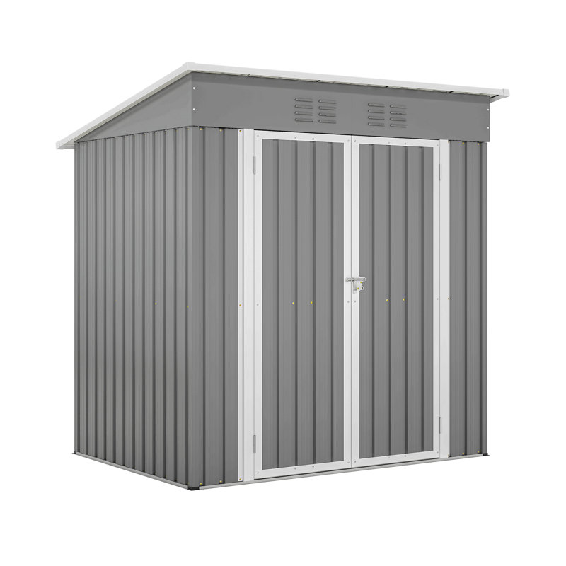 6 ft. W x 4 ft. D Lean-To Metal Storage Shed