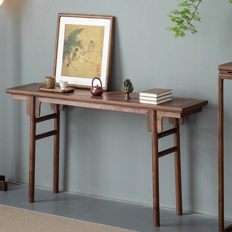 Nouvelle table de véranda en bois massif de style chinois, H 31,5 po x l 54,3 po x P 14,9 po