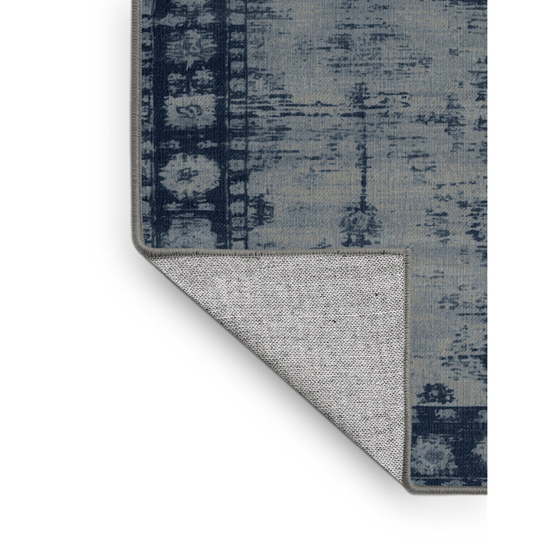Tapis gris lavable à la machine, Rectangulaire 2 pi x 3 pi