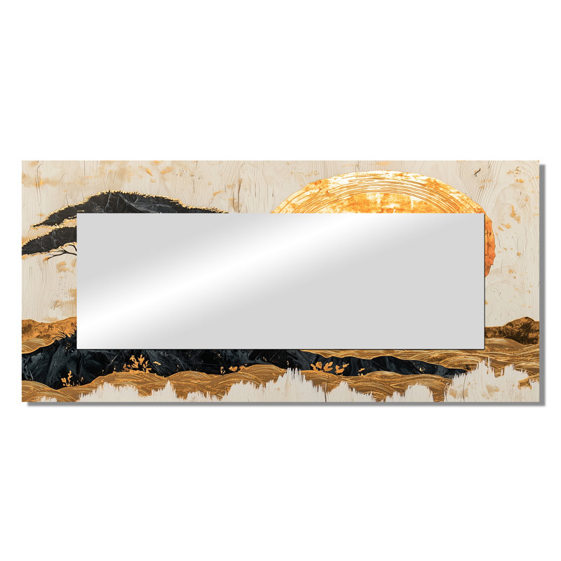 «Elephants At Sunset Whisper Of The Wild I», art mural miroir décoratif moderne, imprimé sur métal, 28 po x 60 po