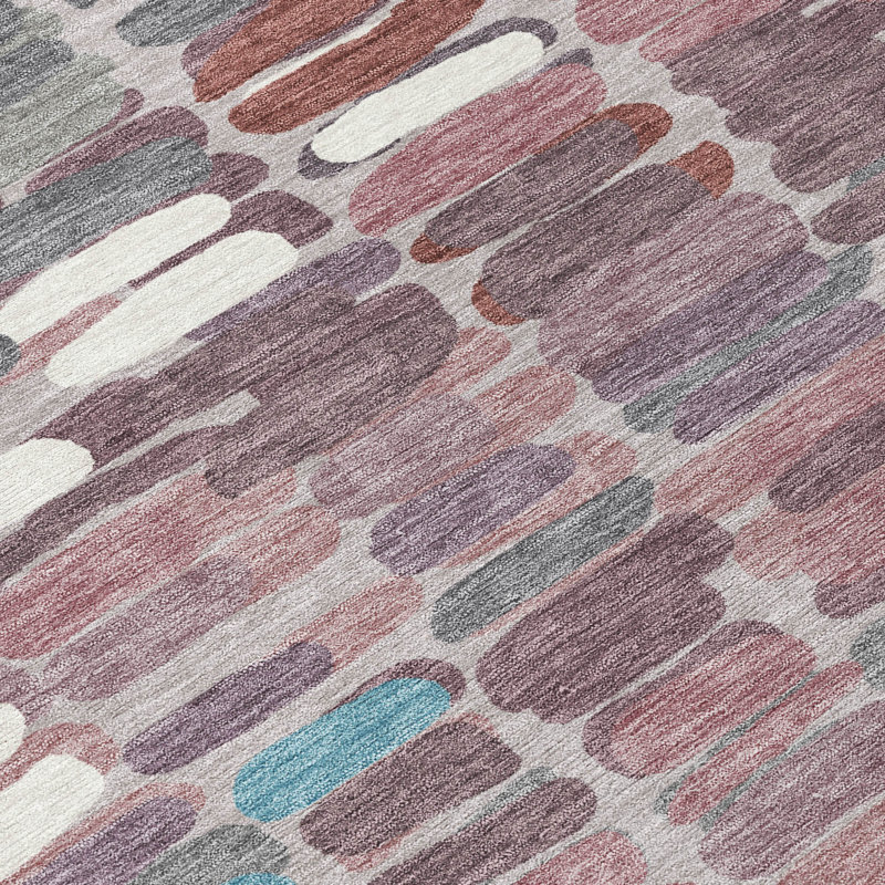 Machine Washable Indoor/Outdoor Molewski ACN2349 Abstract Rug, Rectangle 10' x 14'