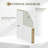 Modern Style White 10-Square Frosted Glassed Reflective MDF Interior Room Door,Hardware Not Included-110097317