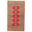 Tapis en laine rouge/brun 3 pi x 5 pi 4 po à la main one-of-kind-noué la 2010 bokhara Belluno