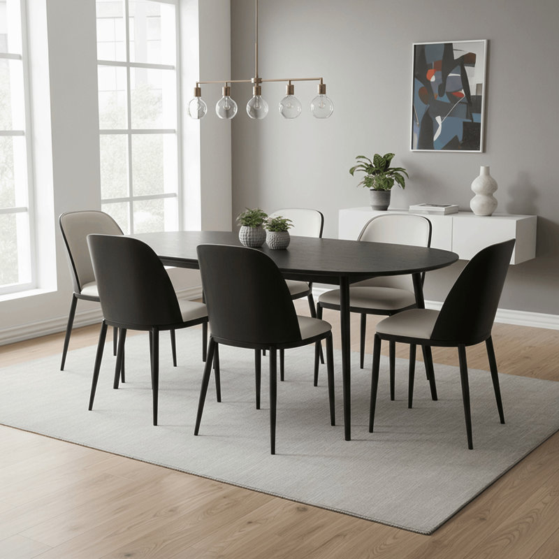 Chaise d'appoint Kelce, Noir / bleu platine