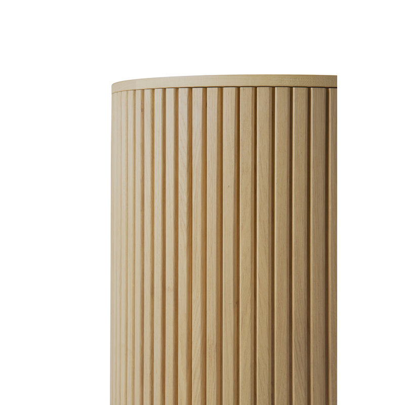 Roller Max Solid Wood End Table, Oak