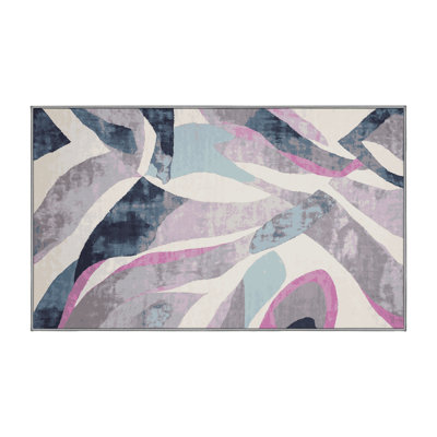 Machine Washable Gray Area Rug