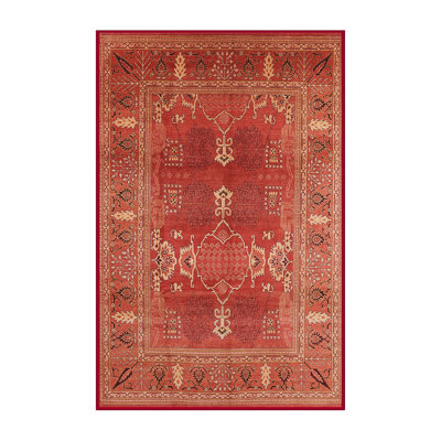 Tapis oriental orange / beige
