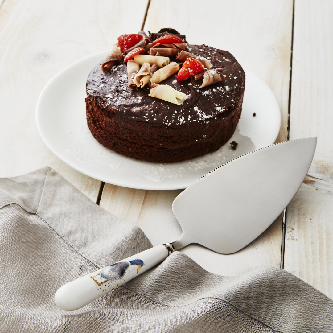 Royal Worcester Stainless Steel X Wrendale Designs Cake Slicer - Silver, Elegant Blade With Porcelain Handle, Perfectly Giftable For Special Occasions And Everyday Use - Image 2