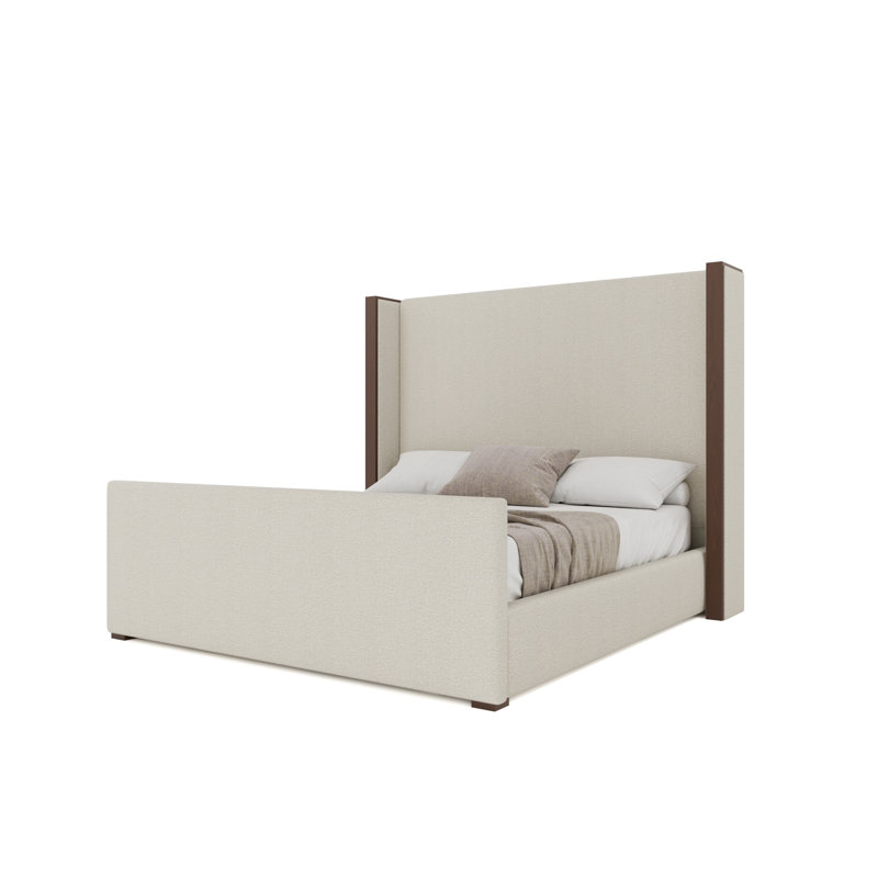 Pied de lit Irene Luxe, Bouclé blanc cassé, Très grand