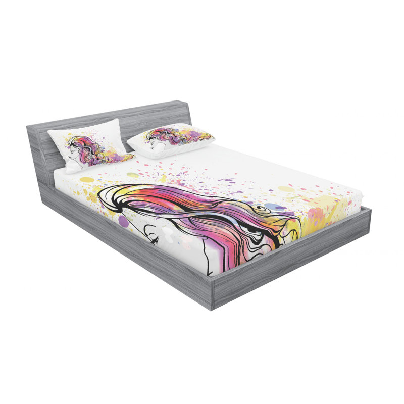 Microfiber Sheet Set, Queen Sheet Set with Fitted Sheet