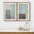 Geometric Line Minimalist Blue And Gray Rectangle And Line Abstract Shapes Modern Chic On Canvas 2 Pieces Print-92285487-92285488