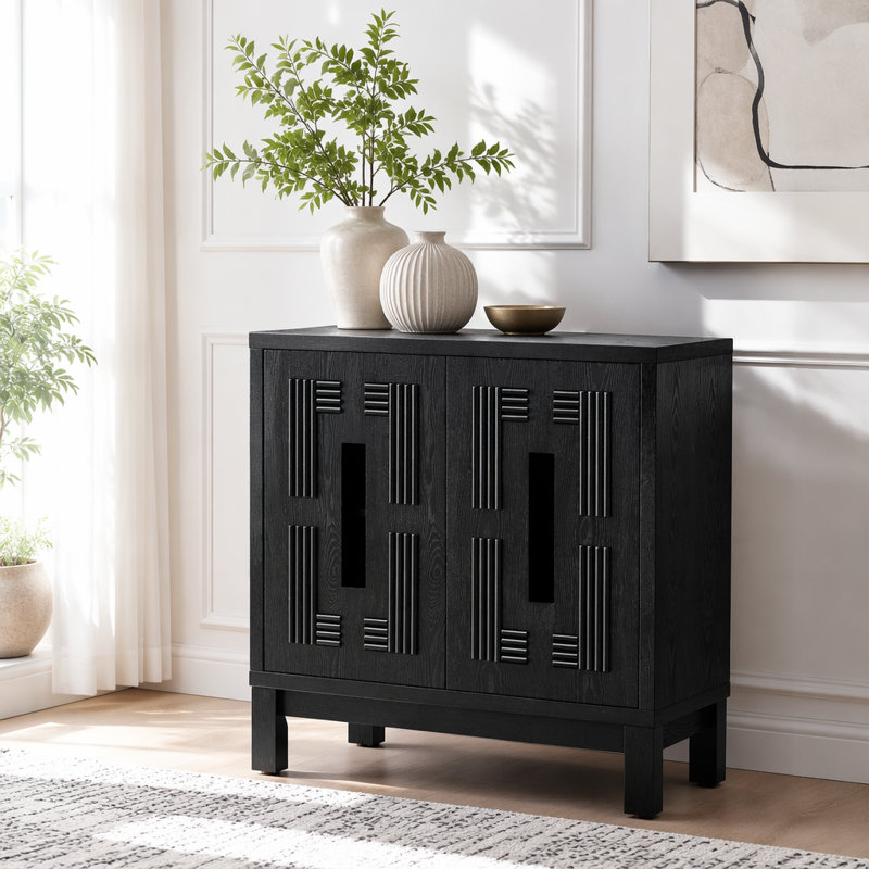 Buffet 31,5 "Mid Century, Black